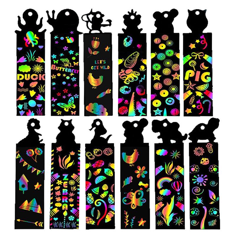 12pcs Bookmark Scratch Painting Special-shaped Paper Portable Student Gift Rewards Office Supplies Handmade DIY Patterns TMZ
12pcs Bookmark Scratch Painting Special-shaped Paper Portable Student Gift Rewards Office Supplies Handmade DIY Patterns TMZ
