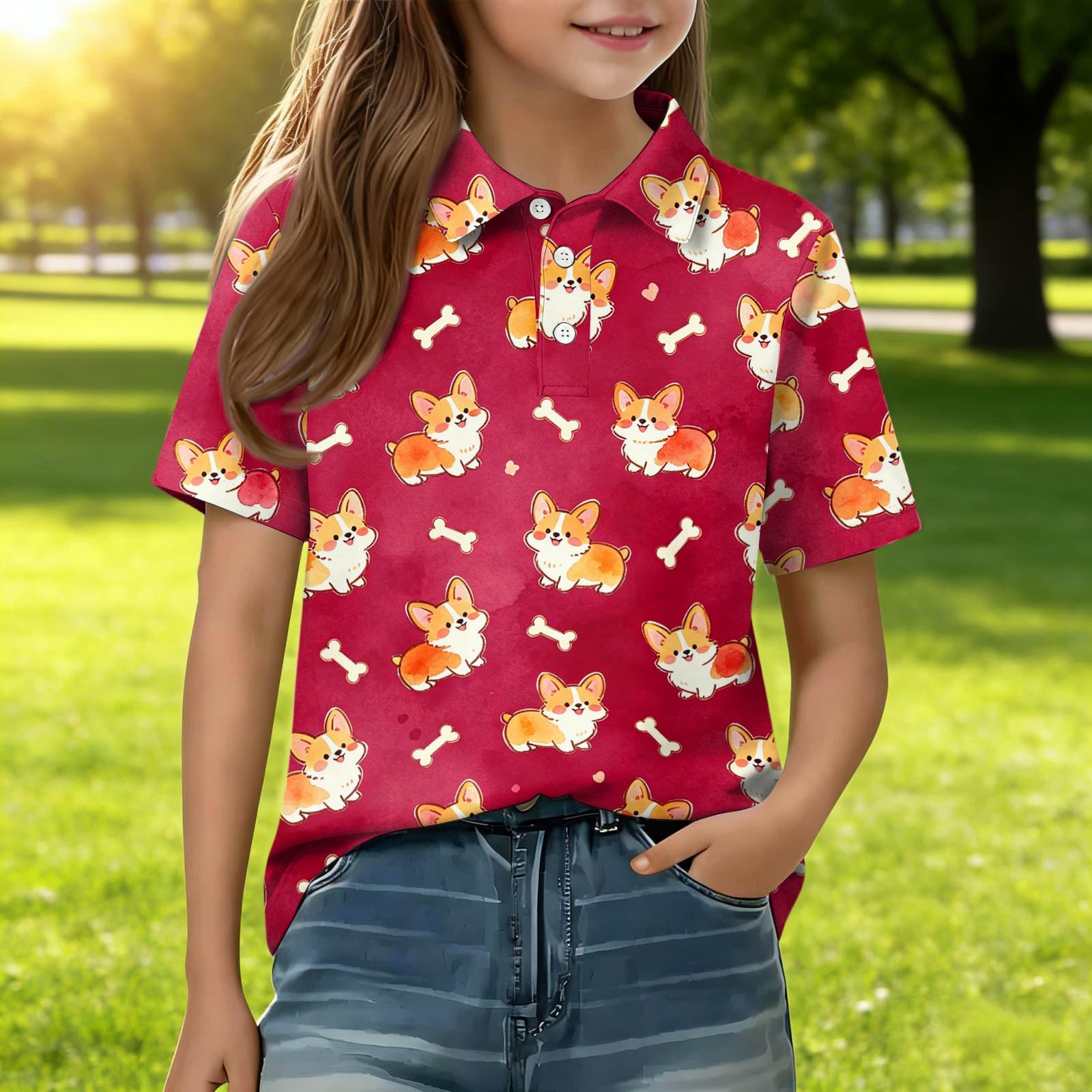 Kids Short Sleeve Polo Shirt Animal Print Casual T Shirt Button Down Collar Comfortable Fit Soft Fabric Breathable Design 120
Kids Short Sleeve Polo Shirt Animal Print Casual T Shirt Button Down Collar Comfortable Fit Soft Fabric Breathable Design 120