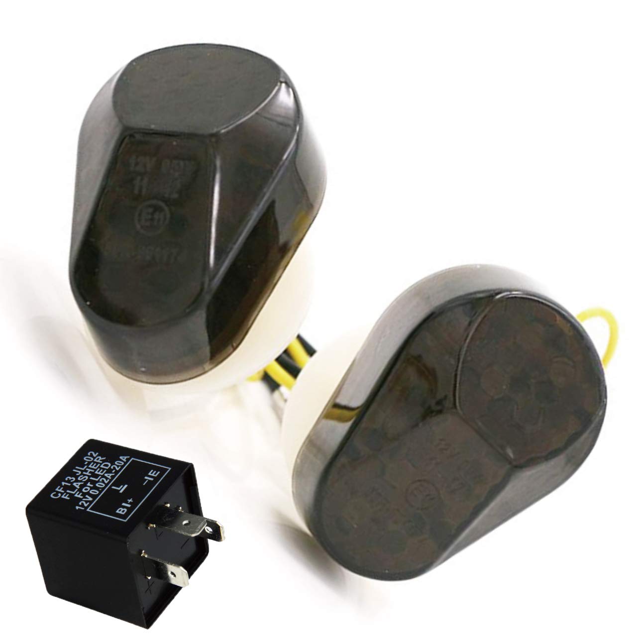 HWT Motorcycle LED turn left and right with cowl turn YZF smoked lens signals, set, relay, signals, FZ, embedded, (with 3-pin relay)
HWT Motorcycle LED turn left and right with cowl turn YZF smoked lens signals, set, relay, signals, FZ, embedded, (with 3-pin relay)
