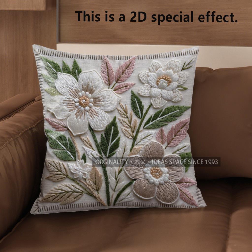 2D Floral Embroidered Pattern Decorative Pillow Covers Pattern Cushion Cover Suitable For Sofa Bedroom Car Pillow Cover 40x40cm
2D Floral Embroidered Pattern Decorative Pillow Covers Pattern Cushion Cover Suitable For Sofa Bedroom Car Pillow Cover 40x40cm