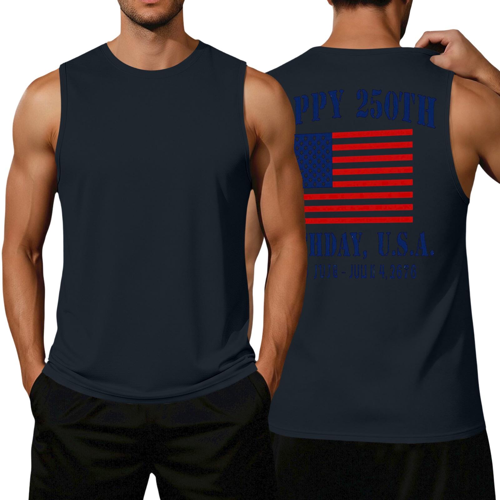 Men s Loose Fit Sleeveless Casual Tank Top with Flag Print Comfortable Athletic Muscle Shirt for Summer Outdoor Activities M Темно-синій
Men s Loose Fit Sleeveless Casual Tank Top with Flag Print Comfortable Athletic Muscle Shirt for Summer Outdoor Activities M Темно-синій