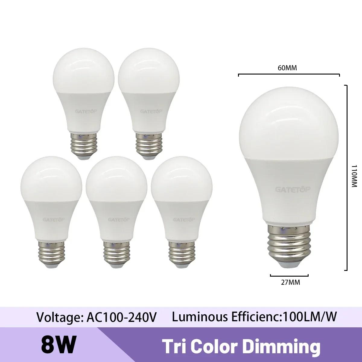 6 шт. светодиодная лампа трехцветная затемняющая AC220V 110V 18W 24W настенный выключатель CCT 3000K 4000K 6000K функция памяти для домашней спальни AC100-240V
6 шт. светодиодная лампа трехцветная затемняющая AC220V 110V 18W 24W настенный выключатель CCT 3000K 4000K 6000K функция памяти для домашней спальни AC100-240V