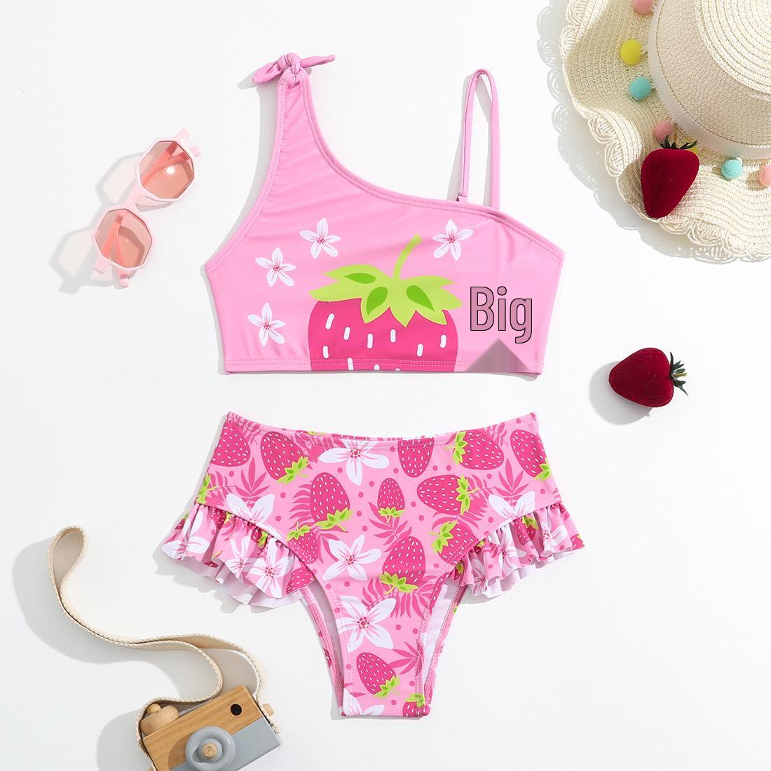 Strawberry Ruffle One-Shoulder Bikini for Toddlers – Quick-Drying Children s Swimsuit 6-12 Months/80CM
Strawberry Ruffle One-Shoulder Bikini for Toddlers – Quick-Drying Children s Swimsuit 6-12 Months/80CM