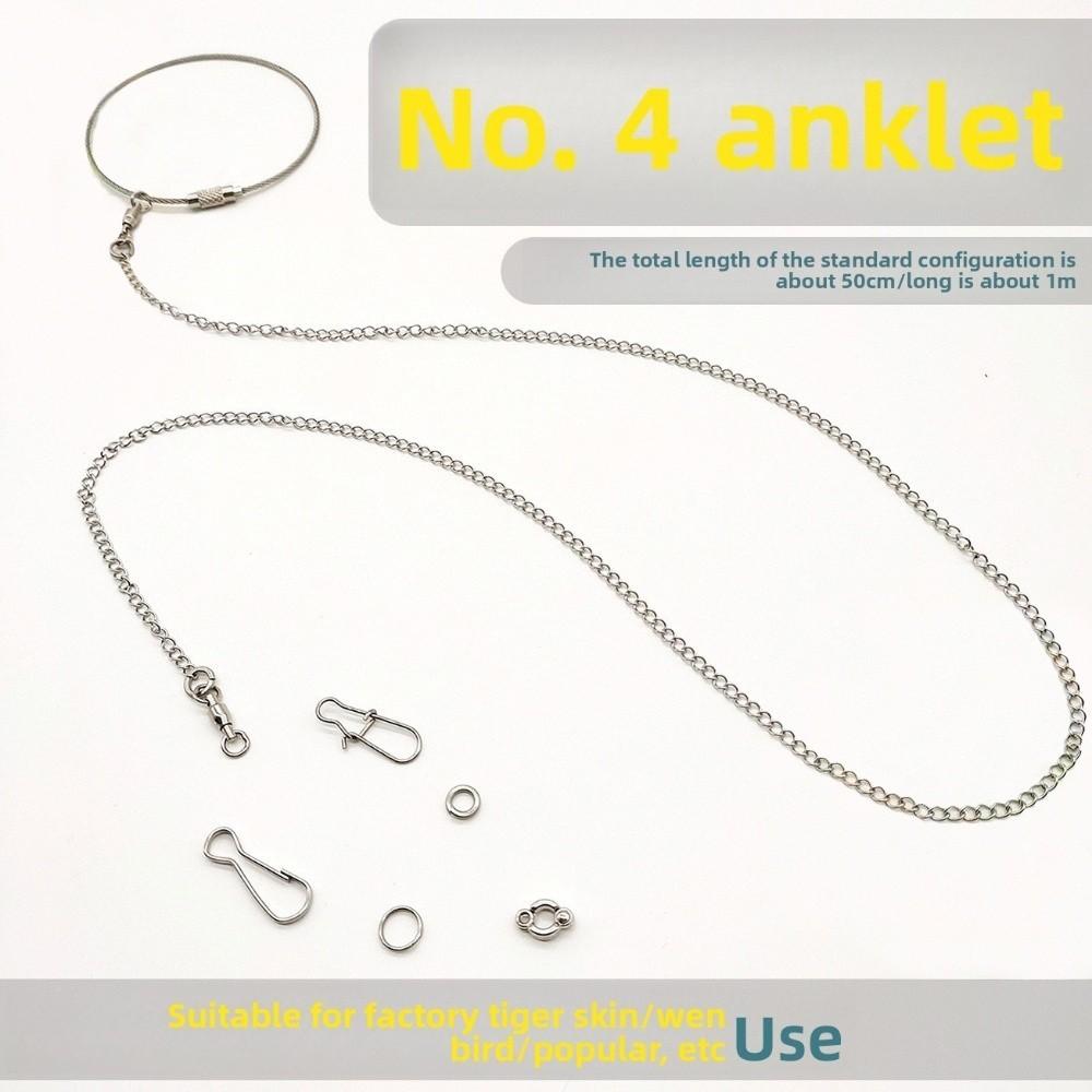 Multiple Size Ankle Foot Chain 50cm Pet Bird Leash Chain New Metal Parrot Leg Ring Bird Supplies Fine Chain & No.4 Ring
Multiple Size Ankle Foot Chain 50cm Pet Bird Leash Chain New Metal Parrot Leg Ring Bird Supplies Fine Chain & No.4 Ring