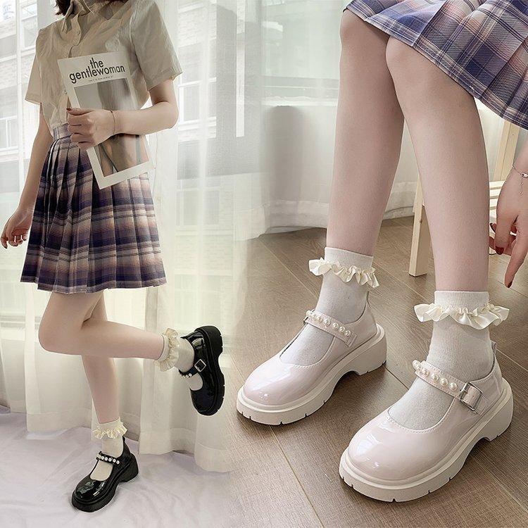 French retro British style small leather shoes female summer new pearl fairy word with platform Mary Jane single shoes 35 чёрный
French retro British style small leather shoes female summer new pearl fairy word with platform Mary Jane single shoes 35 чёрный