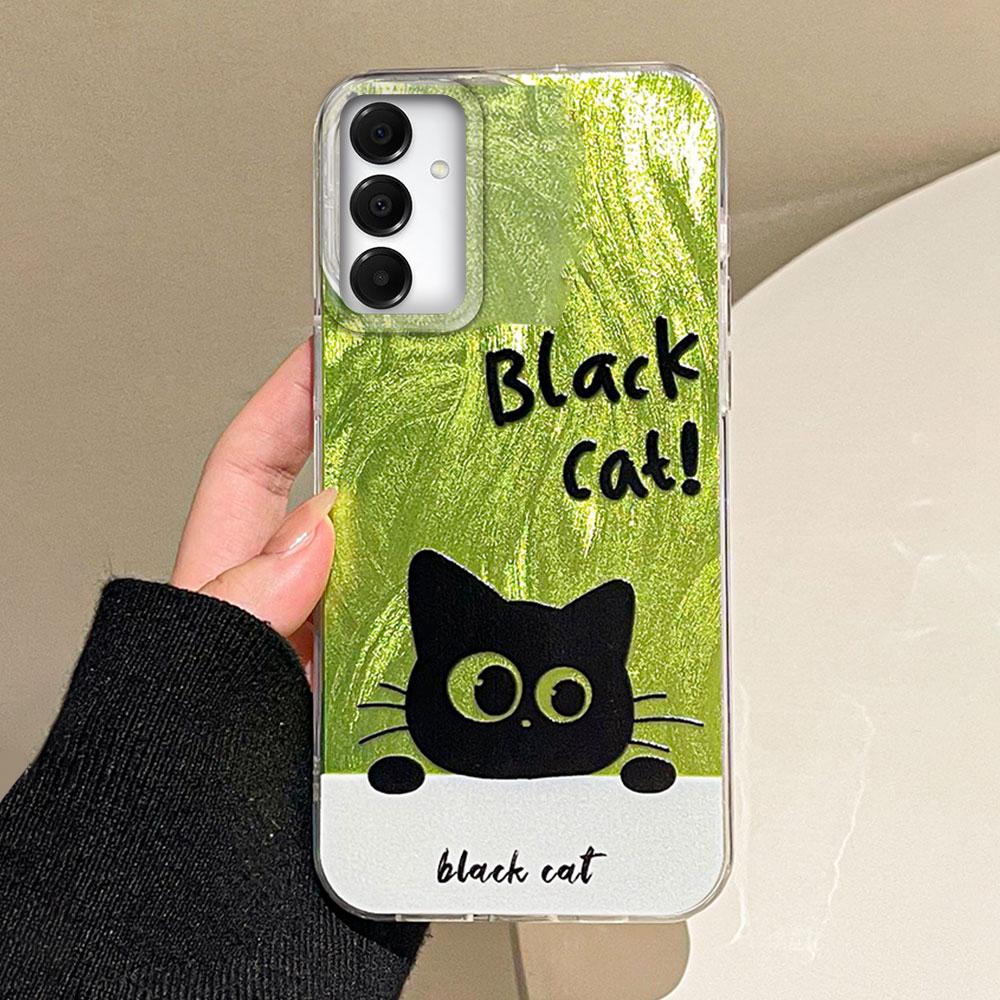 Green Cute Black Cat Camlet Texture Phone Case for Samsung Galaxy A55 A56 A36 A26 A16 A53 A06 A14 A24 A34 A54 A15 A25 A35 Cover Samsung Galaxy A16
Green Cute Black Cat Camlet Texture Phone Case for Samsung Galaxy A55 A56 A36 A26 A16 A53 A06 A14 A24 A34 A54 A15 A25 A35 Cover Samsung Galaxy A16