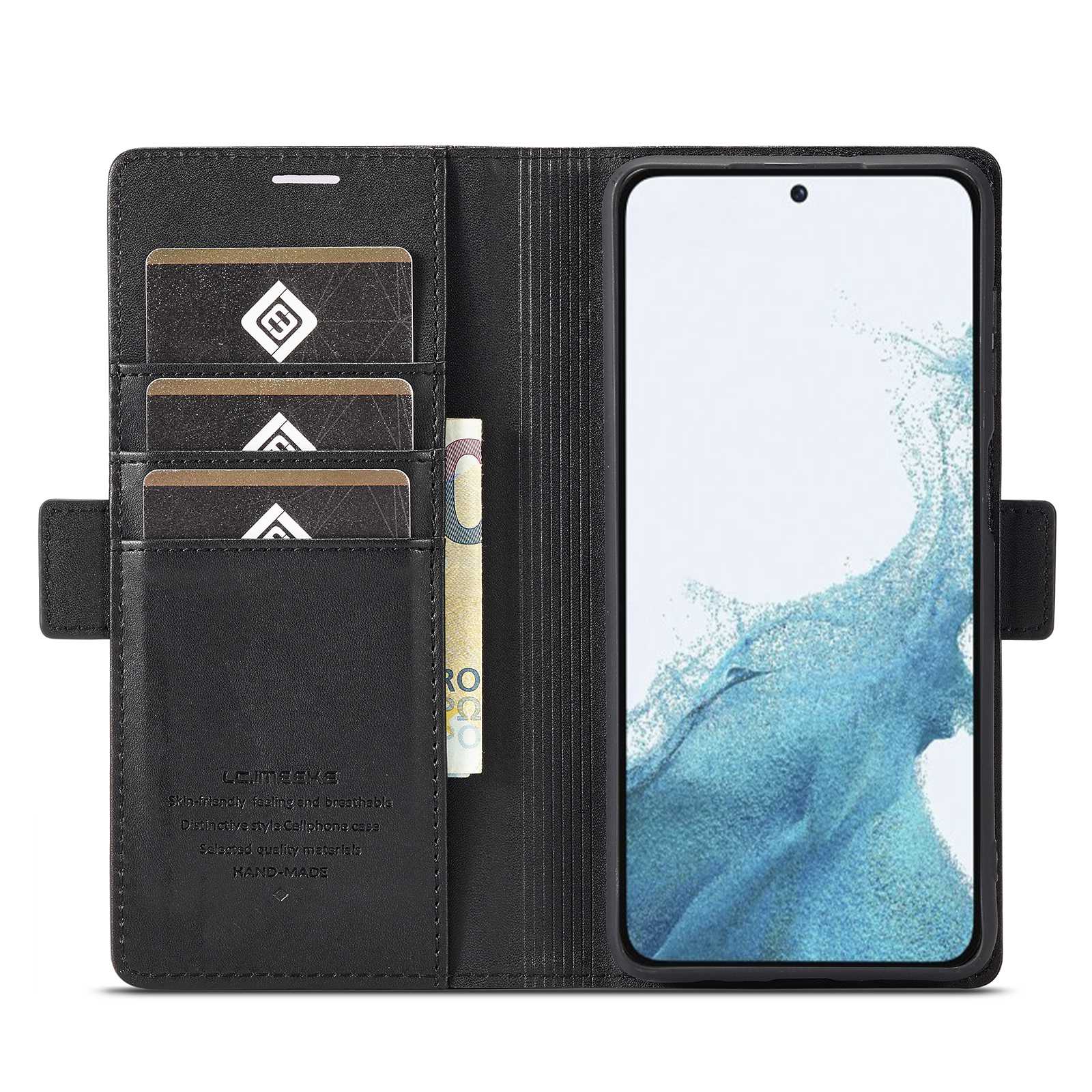 LC.IMEEKE for Samsung Galaxy S23+ PU Leather Dual Magnetic Clasp Phone Stand Case Wallet Shockproof Cover Black
LC.IMEEKE for Samsung Galaxy S23+ PU Leather Dual Magnetic Clasp Phone Stand Case Wallet Shockproof Cover Black