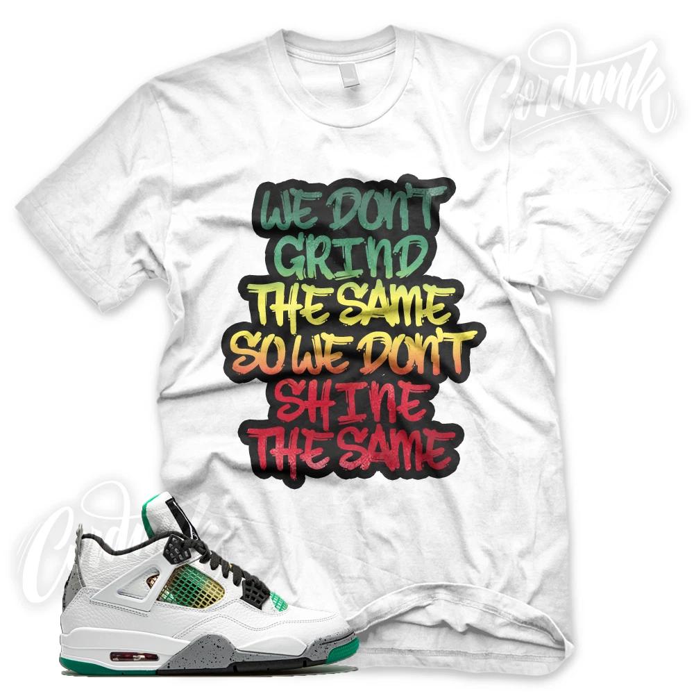 Белая футболка с принтом GRIND DIFFERENT для J1 4 Rasta Lucid Green Carnival 2XL
Белая футболка с принтом GRIND DIFFERENT для J1 4 Rasta Lucid Green Carnival 2XL