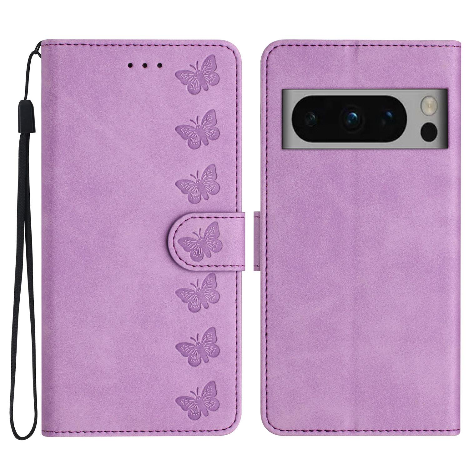 For Google Pixel 8 Pro Butterfly Imprinted Foldable Stand Shell Anti-fall PU Leather Wallet Phone Case Purple
For Google Pixel 8 Pro Butterfly Imprinted Foldable Stand Shell Anti-fall PU Leather Wallet Phone Case Purple