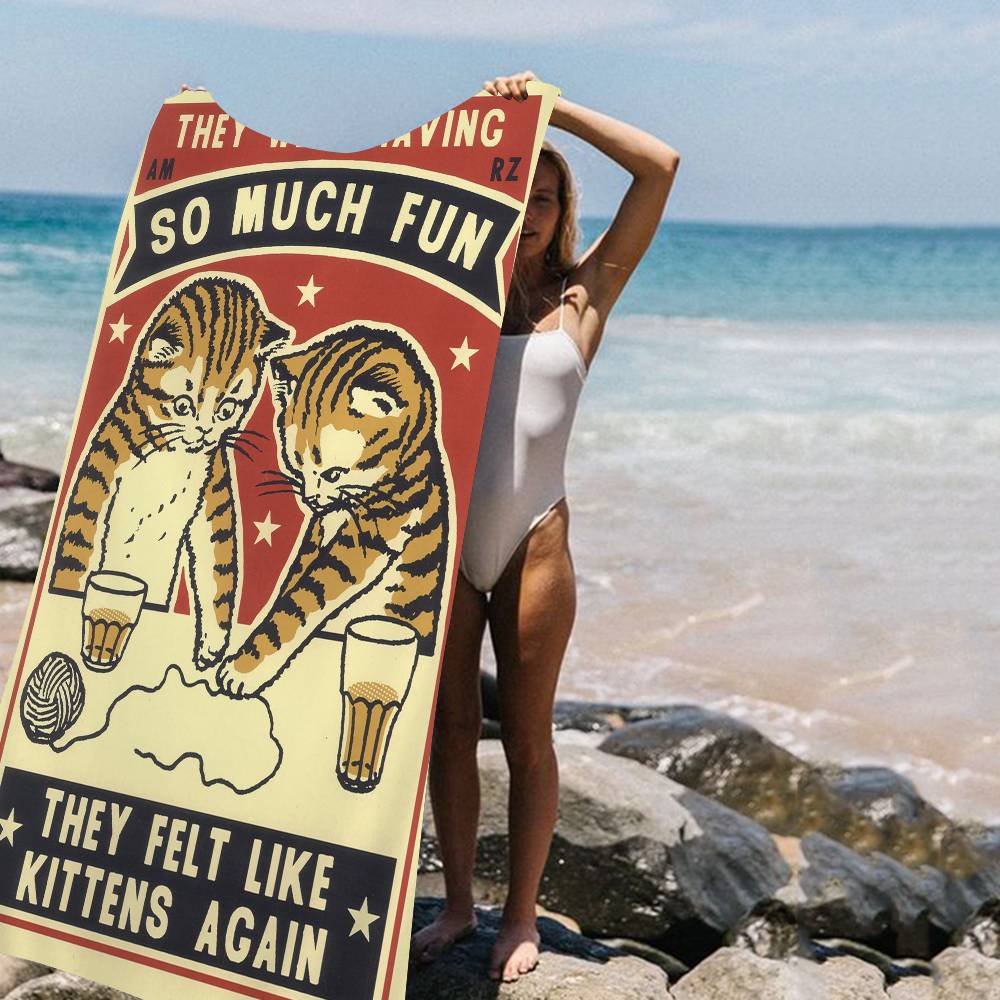 Everybody Cheers Drunk Dinner Pet Cat Beach Towel Colorful Bath Towels for Girl Microfiber Quick Dry Sand Free Beach Yoga W30*H60(CM)
Everybody Cheers Drunk Dinner Pet Cat Beach Towel Colorful Bath Towels for Girl Microfiber Quick Dry Sand Free Beach Yoga W30*H60(CM)