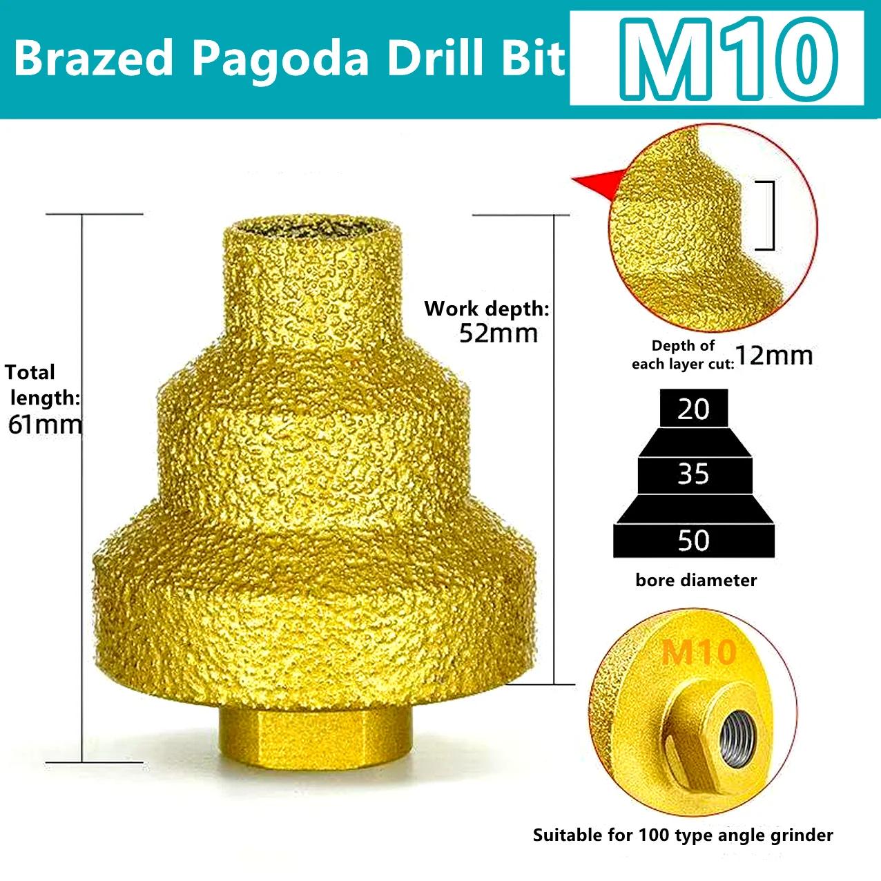 Паяні свердла Pagoda M10 M14 Паяні алмазні баштові свердла Плитка Камінь Скеля Пластина Свердла Розгортання Вбудовані свердла Алмазні інструменти
Паяні свердла Pagoda M10 M14 Паяні алмазні баштові свердла Плитка Камінь Скеля Пластина Свердла Розгортання Вбудовані свердла Алмазні інструменти