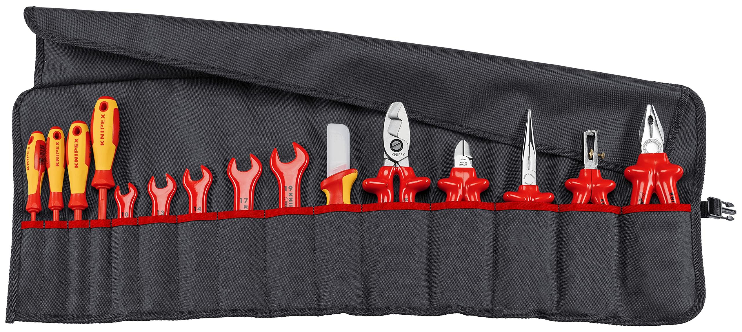 KNIPEX 98 99 13 Tool Roll 15 Parts with Insulated Tools for Works on Electrical installations
KNIPEX 98 99 13 Tool Roll 15 Parts with Insulated Tools for Works on Electrical installations