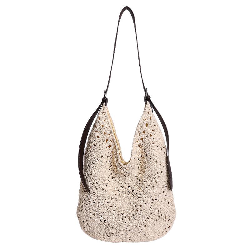 2026 Summer Crochet Shoulder Bag for Women Hollow Out Hobo Tote Large Capacity Woven Bohemian Beach Vacation Crossbody Bag Bag білий
2026 Summer Crochet Shoulder Bag for Women Hollow Out Hobo Tote Large Capacity Woven Bohemian Beach Vacation Crossbody Bag Bag білий