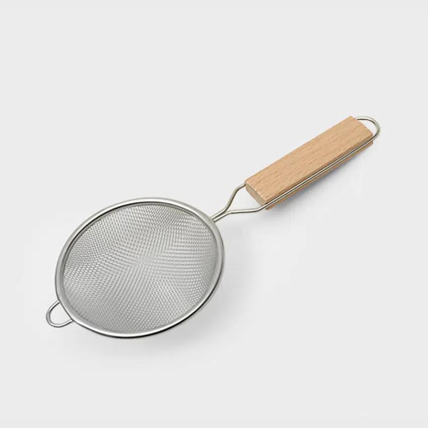 Stainless Steel Wide Wood Handle Mini Strainer (9.5cm) Silver
Stainless Steel Wide Wood Handle Mini Strainer (9.5cm) Silver