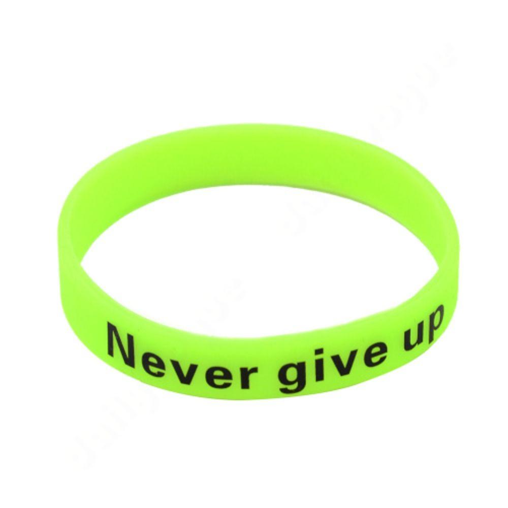 Bracelet Never Give Up Bracelet Basketball Wristband Luminous Rubber Bracelets Silicone Sweat Band зелений
Bracelet Never Give Up Bracelet Basketball Wristband Luminous Rubber Bracelets Silicone Sweat Band зелений