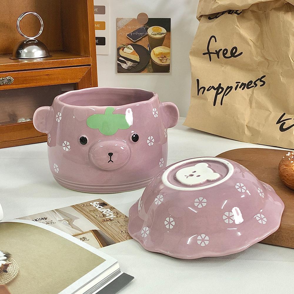 Korean Ceramic Noodle Bowl Ins Creative Cartoon Lard Jar Soup Dessert Bowl Cute Tableware
Korean Ceramic Noodle Bowl Ins Creative Cartoon Lard Jar Soup Dessert Bowl Cute Tableware