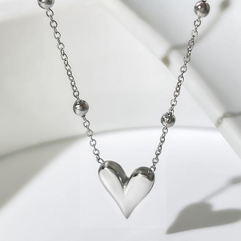 Stainless Steel Heart Pendant Necklace for Women High Quality Chain Small Round Bead Choker Necklace Jewelry Gifts Wholesale
Stainless Steel Heart Pendant Necklace for Women High Quality Chain Small Round Bead Choker Necklace Jewelry Gifts Wholesale
