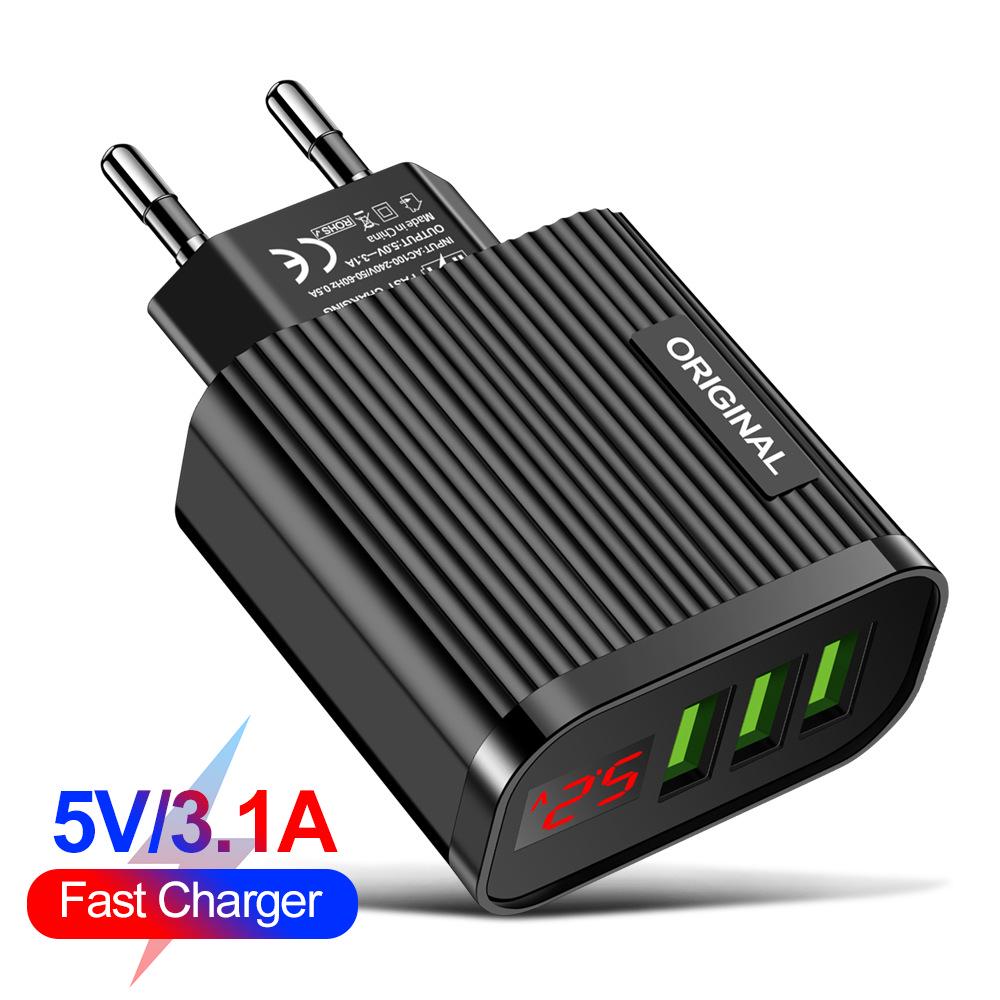 5V 3.1A Fast Charger with Digital Display, 3 USB Ports for Smartphone Charging Box Only, No Product
5V 3.1A Fast Charger with Digital Display, 3 USB Ports for Smartphone Charging Box Only, No Product