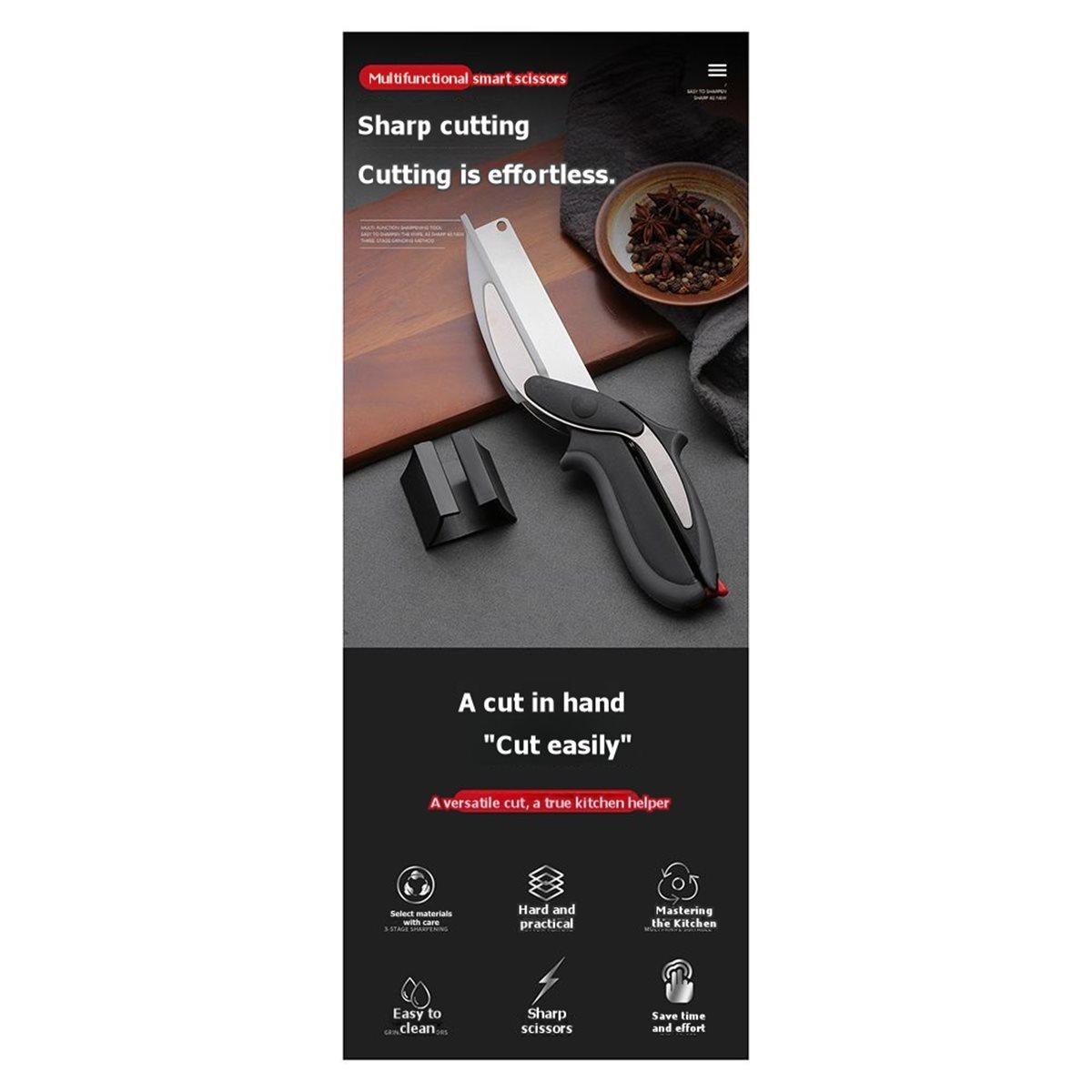 Kitchen Scissors 2 in 1 with Stainless Steel Blade & Plastic Cutting Board - Safe, Easy-to-Use Shears for Food Prep China Mainland
Kitchen Scissors 2 in 1 with Stainless Steel Blade & Plastic Cutting Board - Safe, Easy-to-Use Shears for Food Prep China Mainland