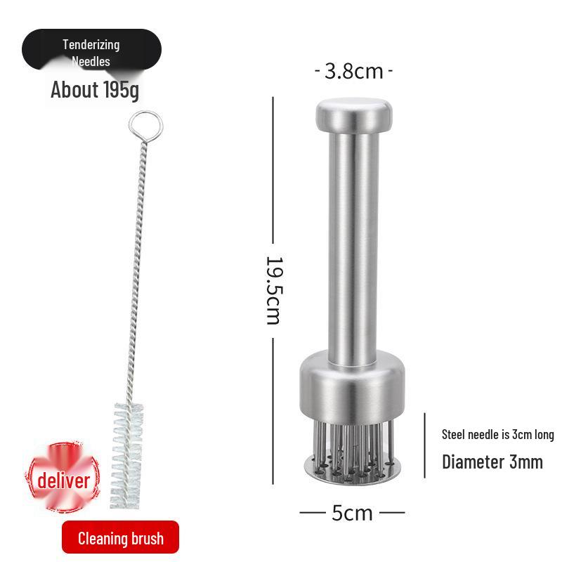 Stainless Steel Press-Type Meat Tenderizer and Flavor Infuser
Stainless Steel Press-Type Meat Tenderizer and Flavor Infuser