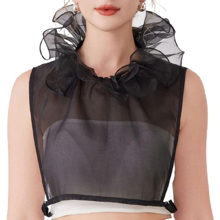 Multipurpose Lace Trimmed Collar Ruffle Detachable Collar Neckpiece Breathable Neckwear Half Shirt Fashion Accessories чорний
Multipurpose Lace Trimmed Collar Ruffle Detachable Collar Neckpiece Breathable Neckwear Half Shirt Fashion Accessories чорний