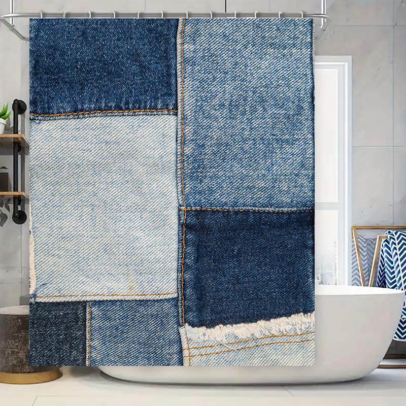 Modern Denim Shower Curtain Home Decor Bathing Room Waterproof Fabric Reusable Decoration W60H190(CM)-1 Pcs
Modern Denim Shower Curtain Home Decor Bathing Room Waterproof Fabric Reusable Decoration W60H190(CM)-1 Pcs