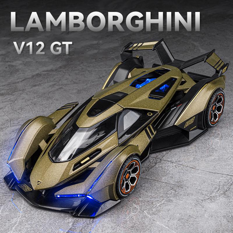 1:22 Lambos Vision Gran Turismo V12 GT Модель из сплава Игрушечный автомобиль Литье под давлением Звук и свет Автомобильные игрушки для детей Автомобиль
1:22 Lambos Vision Gran Turismo V12 GT Модель из сплава Игрушечный автомобиль Литье под давлением Звук и свет Автомобильные игрушки для детей Автомобиль