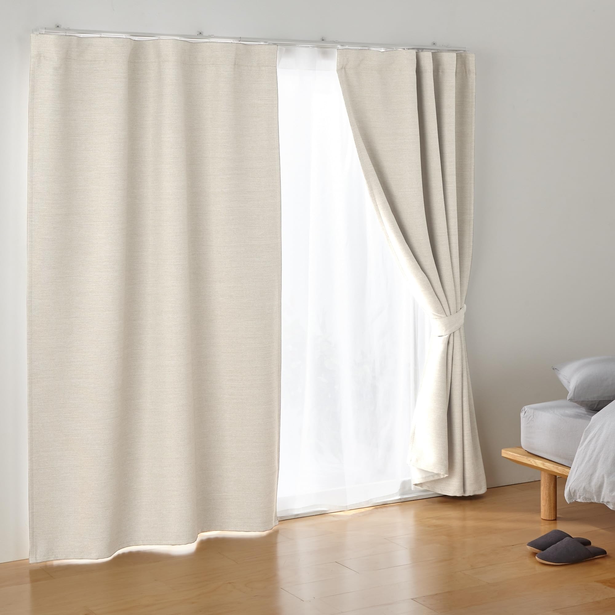 MUJI Flame-Retardant, Light-Blocking Double-Weave Non-Pleated Curtains, 100cm Wide x 200cm Long, Ivory, 84759147
MUJI Flame-Retardant, Light-Blocking Double-Weave Non-Pleated Curtains, 100cm Wide x 200cm Long, Ivory, 84759147