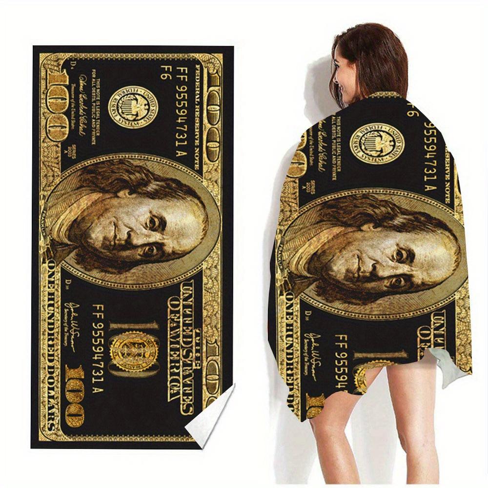 Microfiber Beach Towel, Quick Dry Absorbent Bath Towel, Hundred Dollar Print, Perfect for Beach Travel Camping Party Vacation W30*H60(CM)
Microfiber Beach Towel, Quick Dry Absorbent Bath Towel, Hundred Dollar Print, Perfect for Beach Travel Camping Party Vacation W30*H60(CM)