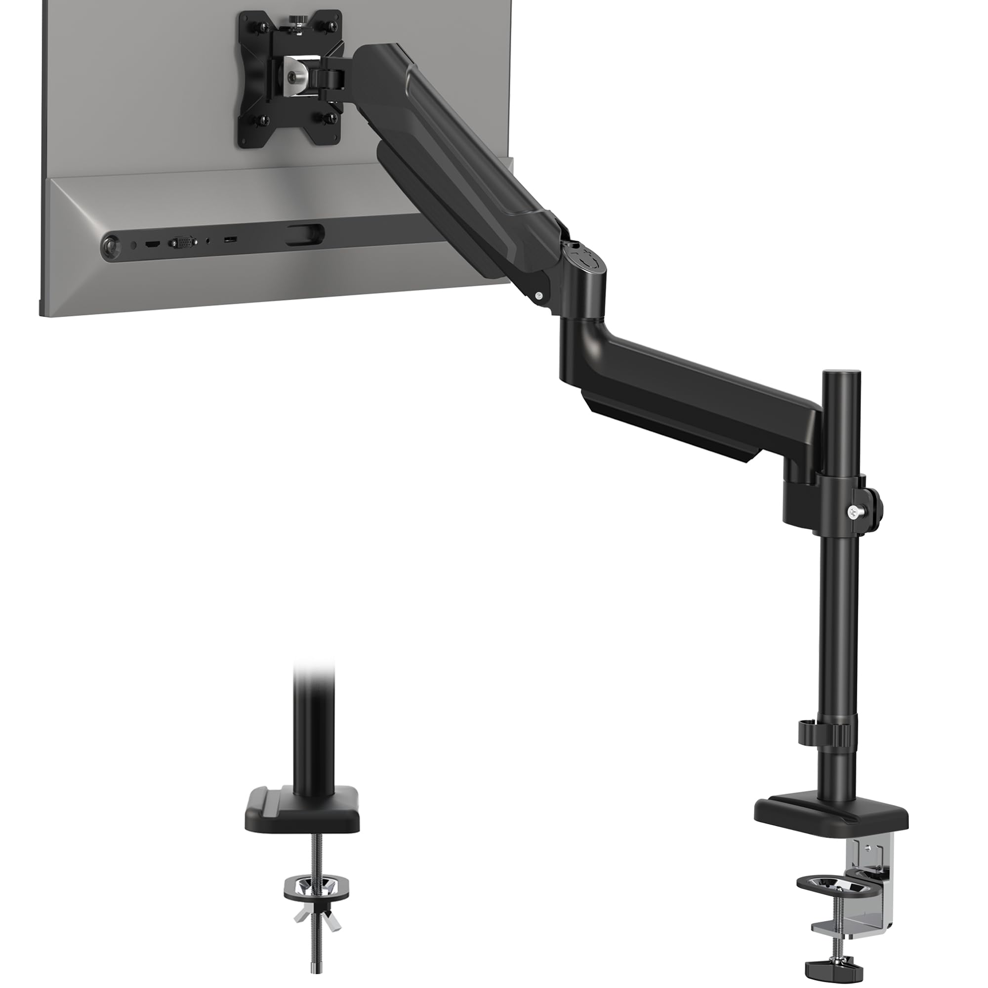 1homefurnit Monitor Arm Single Display Arm Compatible with inches Gas Spring Type VESA Standard Clamp Grommet Type Height Adjustable Tilt Swivel
1homefurnit Monitor Arm Single Display Arm Compatible with inches Gas Spring Type VESA Standard Clamp Grommet Type Height Adjustable Tilt Swivel