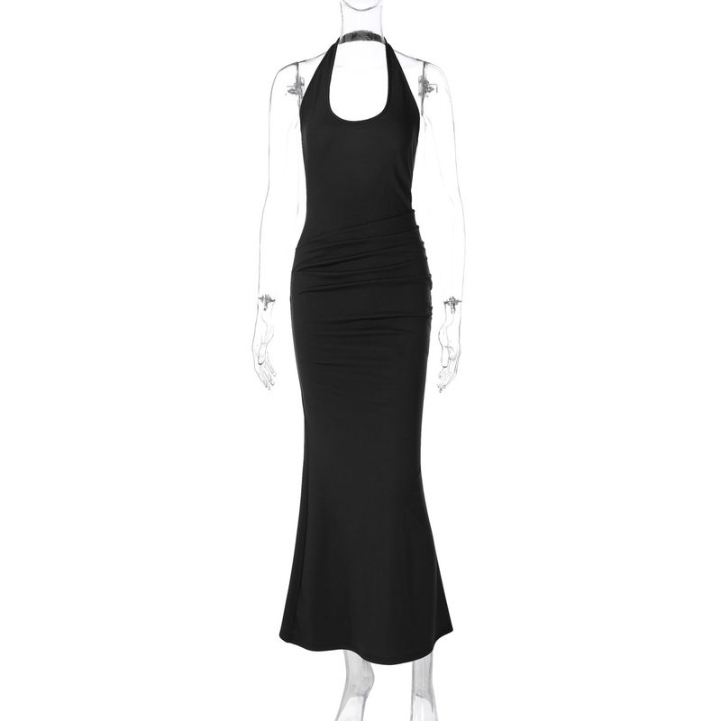 Deep V Hollow Neck Sleeveless Dress Deep V-neck Hollow-out Halterneck Sleeveless Sheath Dress Black S
Deep V Hollow Neck Sleeveless Dress Deep V-neck Hollow-out Halterneck Sleeveless Sheath Dress Black S