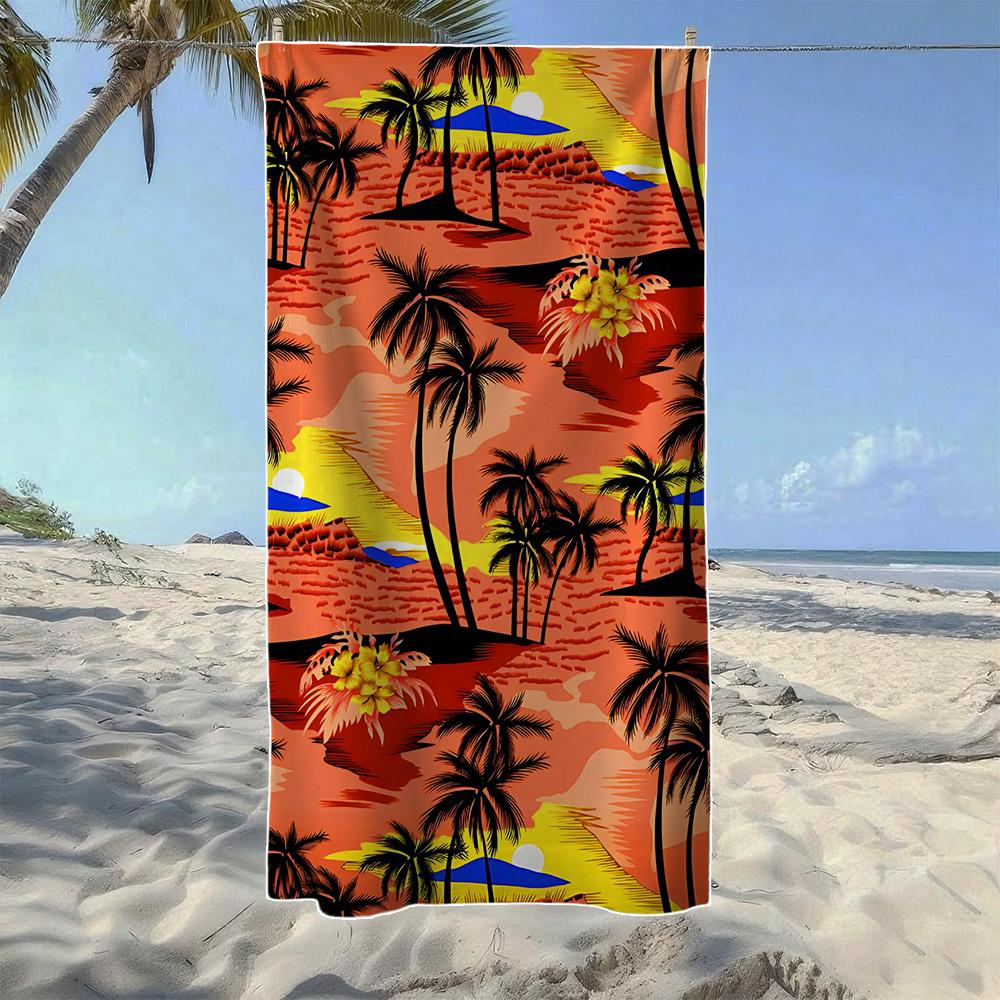 Tropical Palm Tree & Beach Scene Beach Towel, Soft Durable Quick-Drying, Ideal For Summer Beach, Swimming & Camping W40*H60(CM)
Tropical Palm Tree & Beach Scene Beach Towel, Soft Durable Quick-Drying, Ideal For Summer Beach, Swimming & Camping W40*H60(CM)