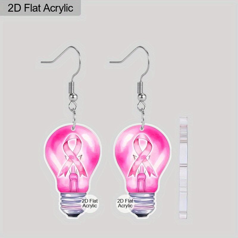 2D Плоские Акриловые Серьги-Подвески в Форме Лампочки с Розовой Лентой Женские Серьги для Информирования о Раке Молочной Железы Женские Украшения
2D Плоские Акриловые Серьги-Подвески в Форме Лампочки с Розовой Лентой Женские Серьги для Информирования о Раке Молочной Железы Женские Украшения