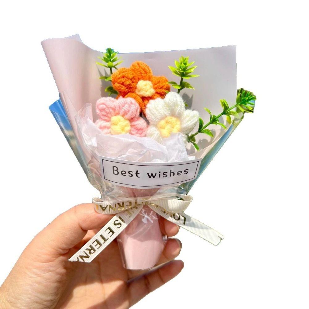 Knitted Knit Flower Plush Bouquet Cartoon Mini Flower Bouquet Toy Graduation Season зелений
Knitted Knit Flower Plush Bouquet Cartoon Mini Flower Bouquet Toy Graduation Season зелений