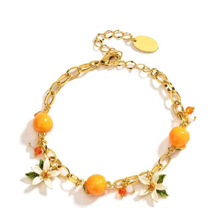 Fashionable Vibranting Orange Bracelet Ornament Infused With Gardenias for Elegant and Energetic Look Casual Wear 1
Fashionable Vibranting Orange Bracelet Ornament Infused With Gardenias for Elegant and Energetic Look Casual Wear 1