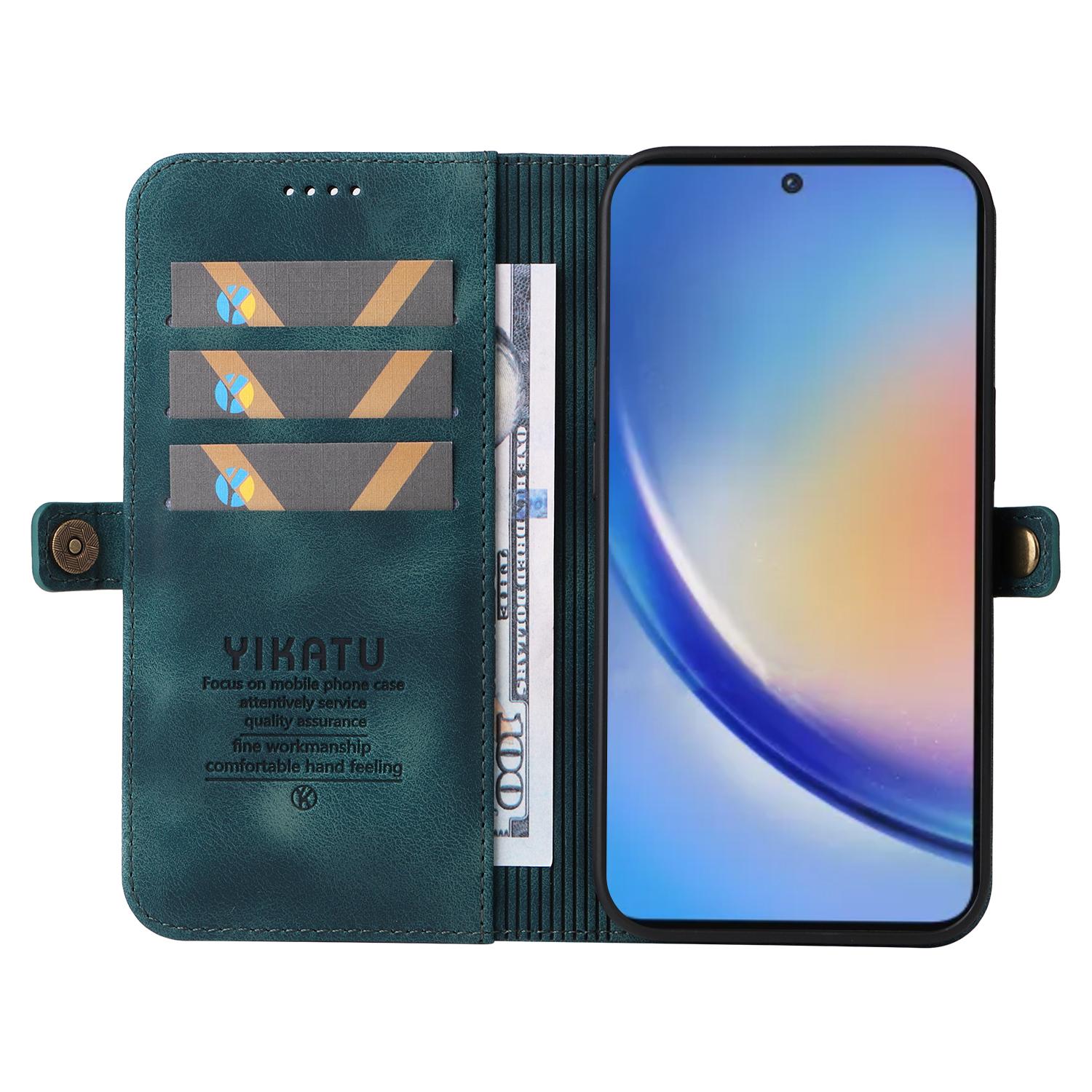 YIKATU YK-002 For Samsung Galaxy A35 5G Wallet Case PU Leather Flip Stand Phone Cover with Outer Card Slot Green
YIKATU YK-002 For Samsung Galaxy A35 5G Wallet Case PU Leather Flip Stand Phone Cover with Outer Card Slot Green