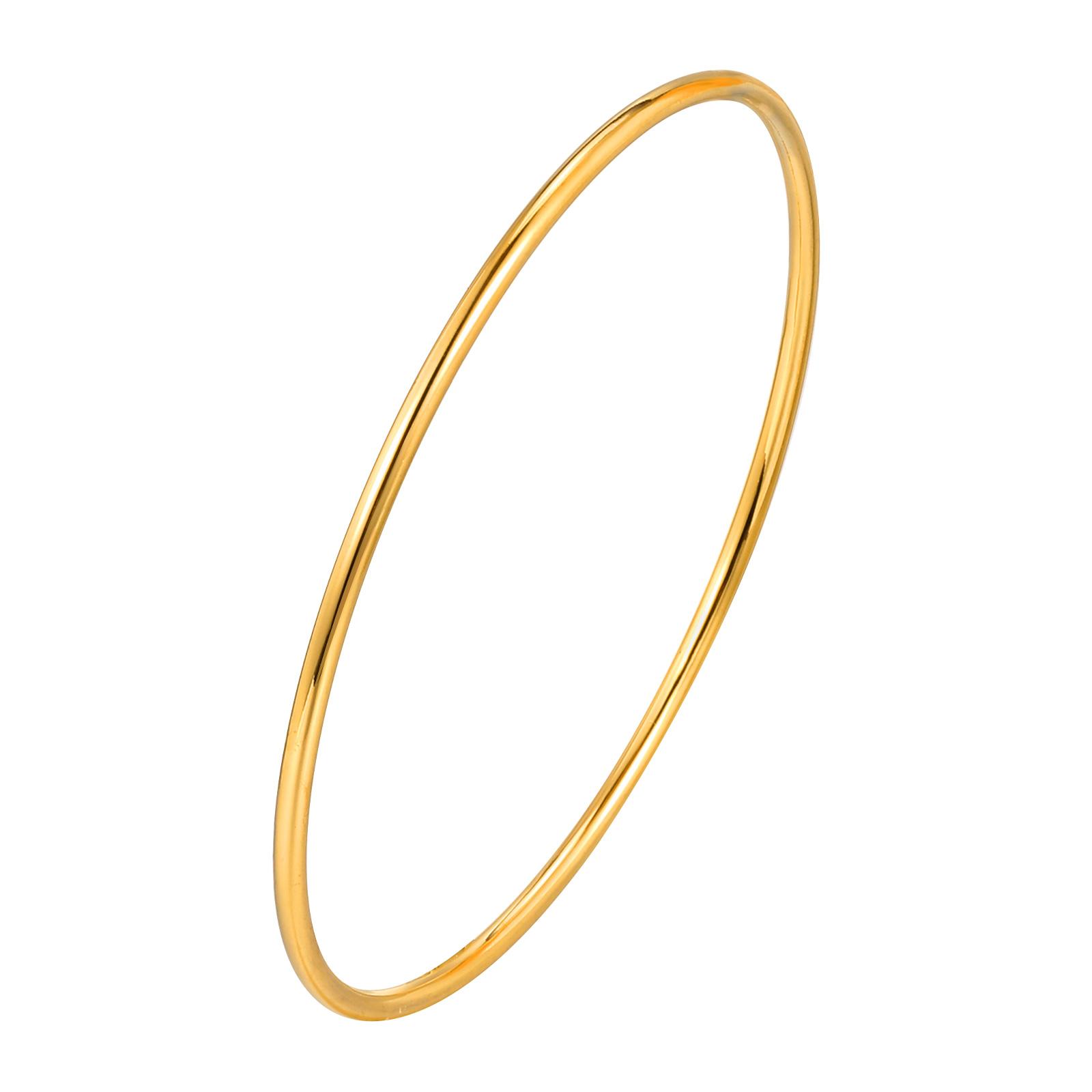 Women Bangle Bracelet Stainless Steel, 18k Gold Plated 2mm Stackable Glossy Thin Jewelry
Women Bangle Bracelet Stainless Steel, 18k Gold Plated 2mm Stackable Glossy Thin Jewelry