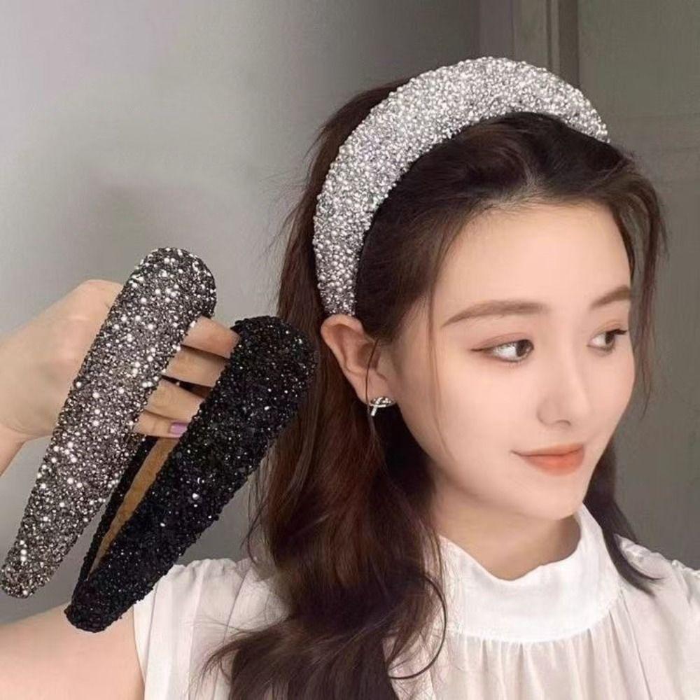 Drill Imitation Pearl Crystal Pearl Headband Grey Silver Black Head Bezel Women Girls чорний
Drill Imitation Pearl Crystal Pearl Headband Grey Silver Black Head Bezel Women Girls чорний