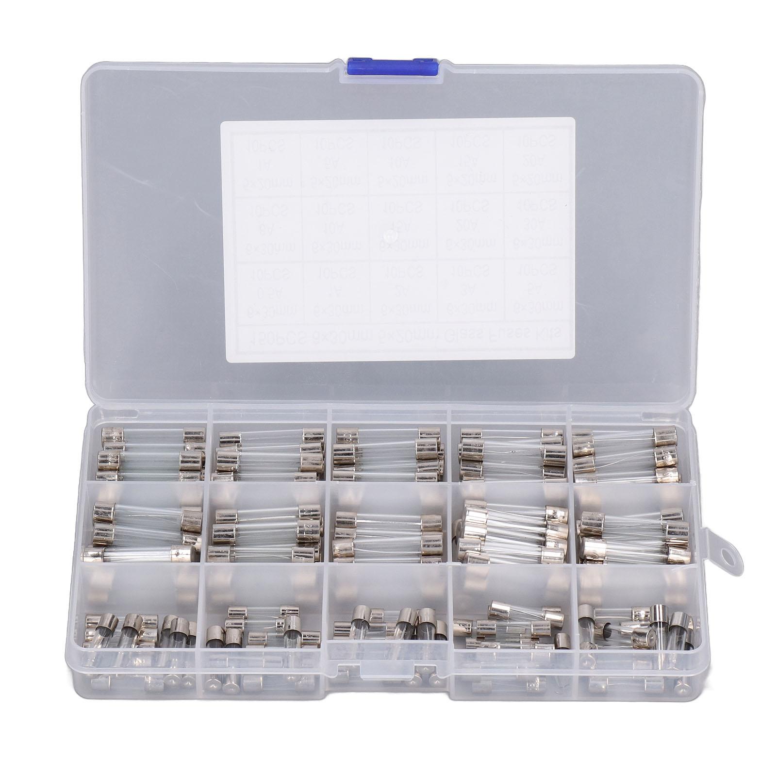 150Pcs Glass Fuses Alloy Tube Fuse Assorted Kit for Household Appliances 15 Different Models
150Pcs Glass Fuses Alloy Tube Fuse Assorted Kit for Household Appliances 15 Different Models