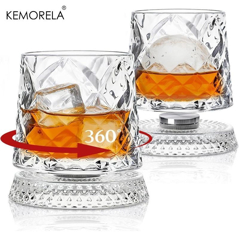KEMORELA 300ML Spinning Whiskey Glasses 2PCS Old Clear Glasses for Scotch & Bourbon Cocktail Glasses for Bar Party Home and Gift 300ML
KEMORELA 300ML Spinning Whiskey Glasses 2PCS Old Clear Glasses for Scotch & Bourbon Cocktail Glasses for Bar Party Home and Gift 300ML