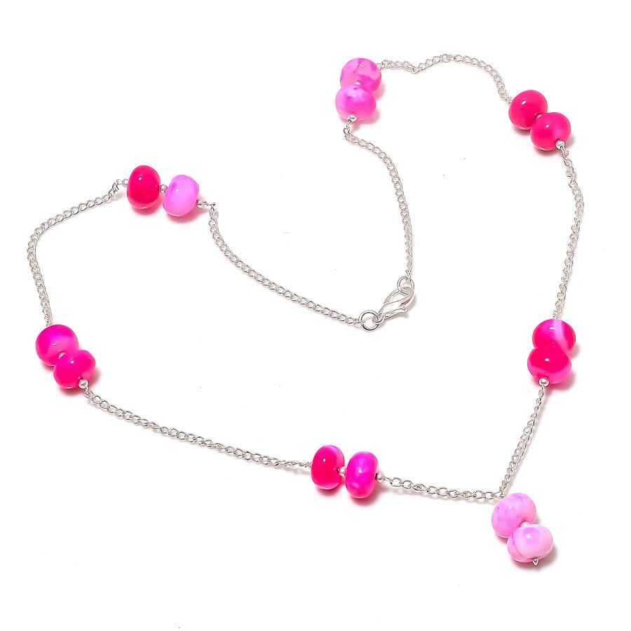 Pink Lace Agate Gemstone Handmade 925 Sterling Silver Jewelry Necklace 20 KJ-1218
Pink Lace Agate Gemstone Handmade 925 Sterling Silver Jewelry Necklace 20 KJ-1218