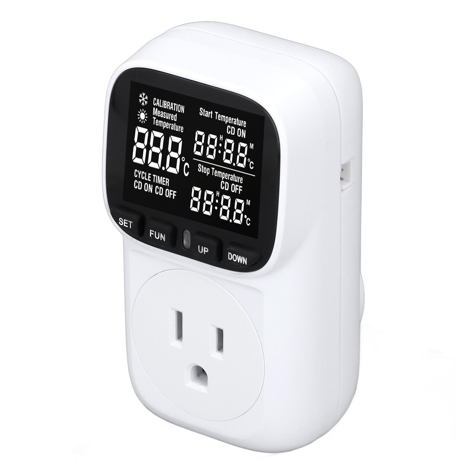 Digital Thermostat Outlet Backlit Countdown Digital Temperature Controller Outlet Plug in
Digital Thermostat Outlet Backlit Countdown Digital Temperature Controller Outlet Plug in
