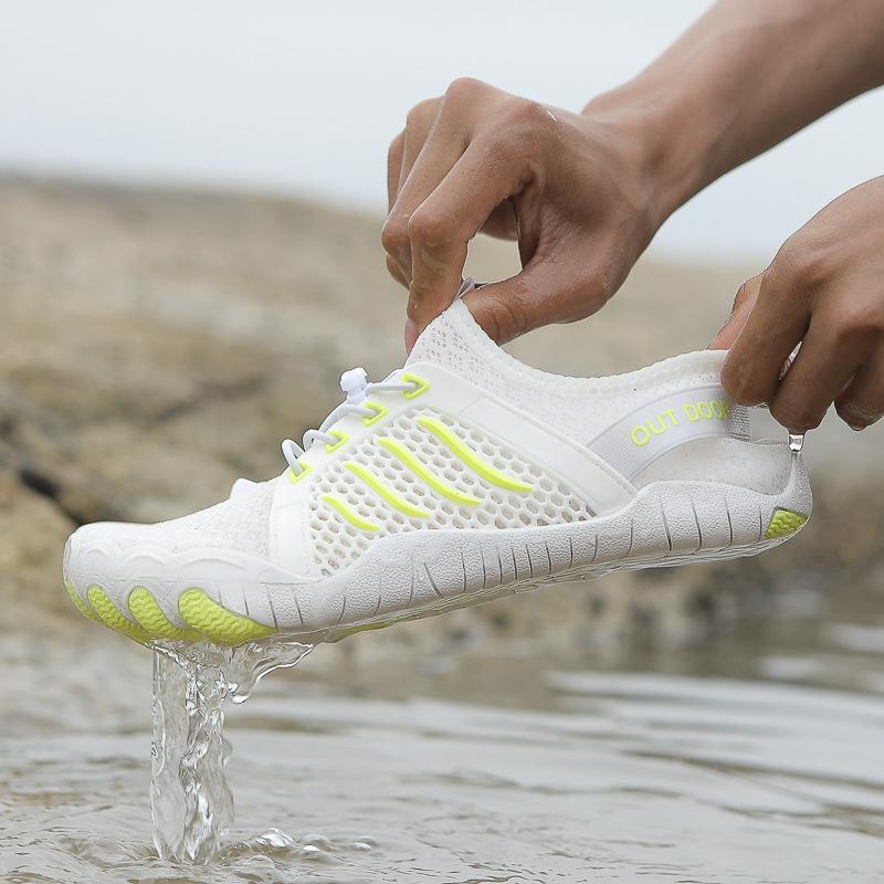 Уличная обувь для ручьев нескользящая быстросохнущая мужская и женская фитнес спортивная обувь для альпинизма и пешего туризма легкая с мягкой подошвой пляжная обувь для ходьбы по воде 35 белый