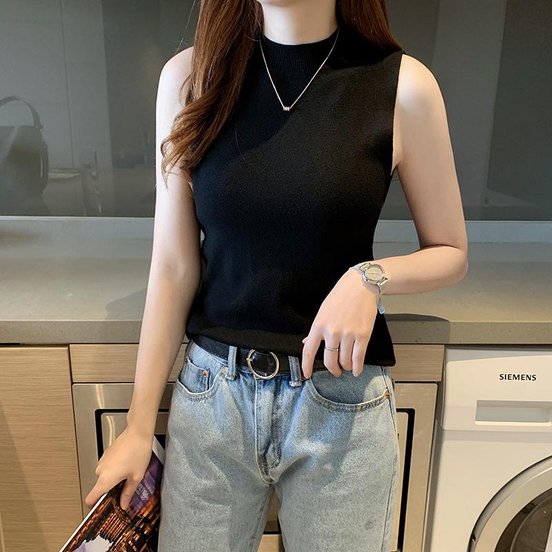 Women s Black Slim Knit Camisole Sweater – Korean Style, Half-High Collar One Size вина червоного кольору
Women s Black Slim Knit Camisole Sweater – Korean Style, Half-High Collar One Size вина червоного кольору
