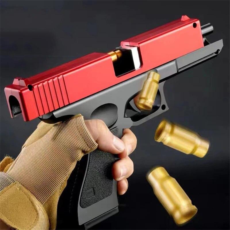 Игрушечный пистолет с корпусом Glock, игрушечный пистолет с мягкой пулей из ЭВА, тренировочный пистолет для прицеливания, страйкбольный пистолет для мальчиков, имитация CS, модель игрового пистолета
Игрушечный пистолет с корпусом Glock, игрушечный пистолет с мягкой пулей из ЭВА, тренировочный пистолет для прицеливания, страйкбольный пистолет для мальчиков, имитация CS, модель игрового пистолета