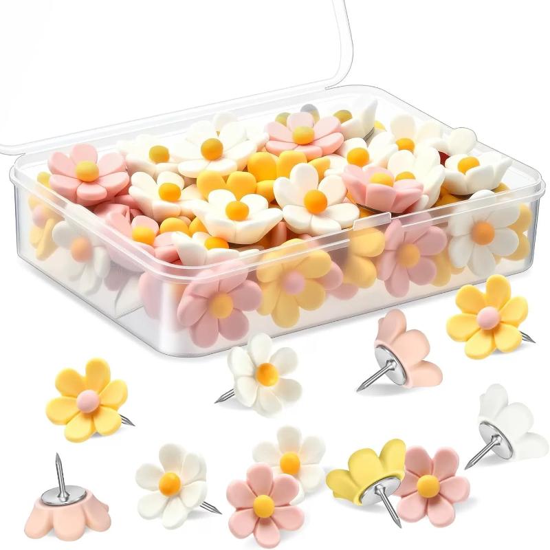 New Floral Pushpins - Decorative Resin Flower Thumbtacks For Photo Walls & Office Supplies
New Floral Pushpins - Decorative Resin Flower Thumbtacks For Photo Walls & Office Supplies