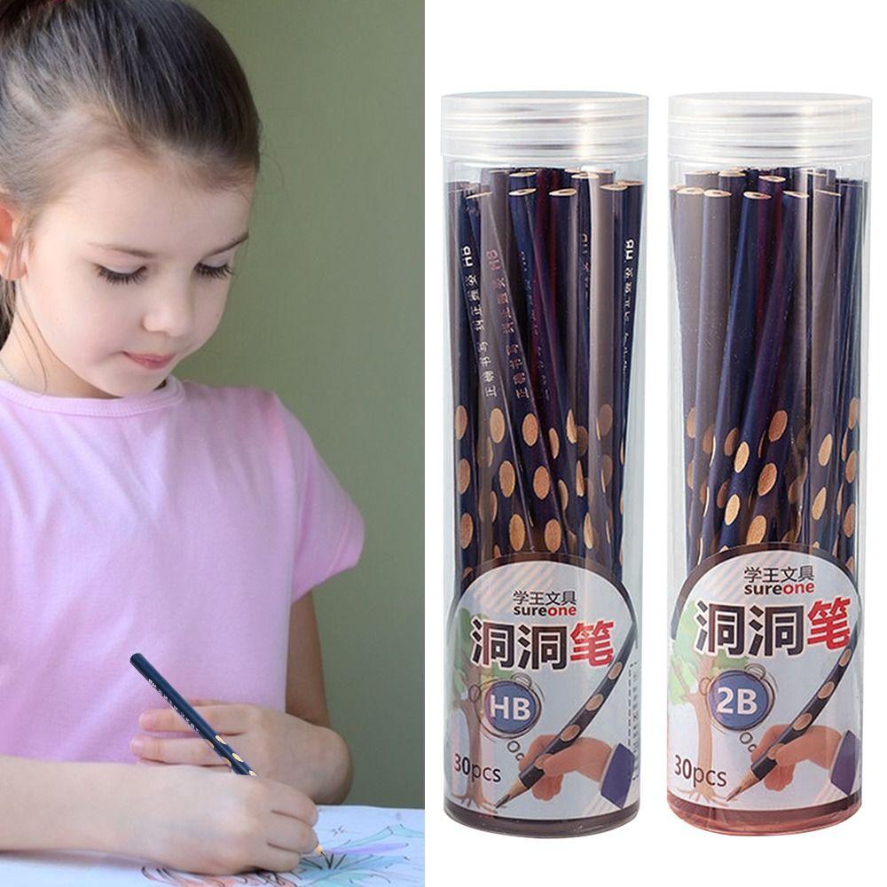 30PCS Durable Lead-free HB 2B Drawing Writing Hole Pencils Student Stationery Wooden Triangular Rod HB
30PCS Durable Lead-free HB 2B Drawing Writing Hole Pencils Student Stationery Wooden Triangular Rod HB