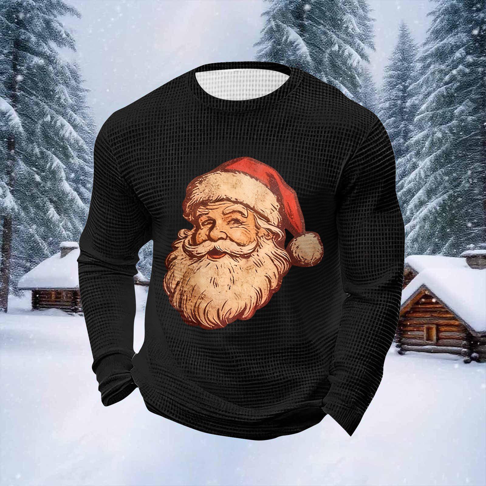 Men s Christmas Print Round Neck Long Sleeve Tops Men s Sports Large Size Casual Round Neck Tops L
Men s Christmas Print Round Neck Long Sleeve Tops Men s Sports Large Size Casual Round Neck Tops L