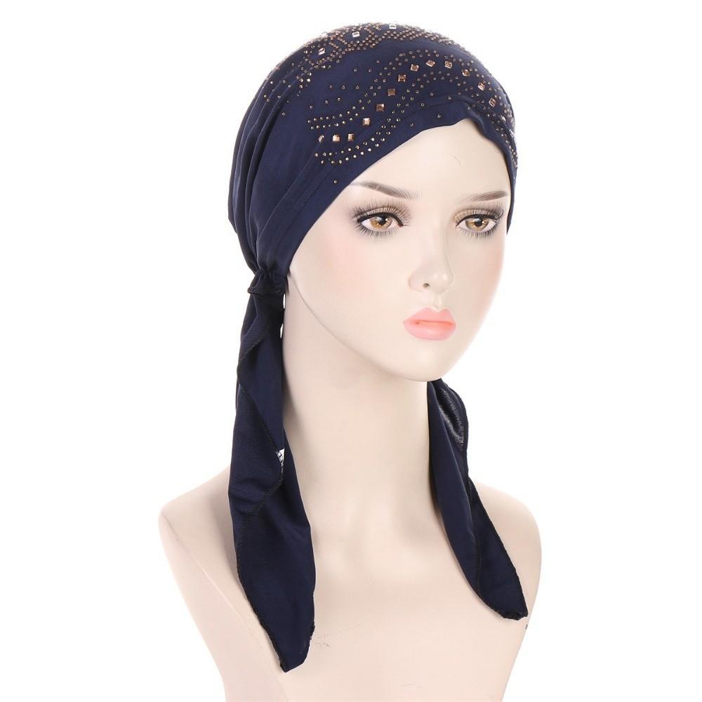 Thin Summer Women s Rhinestone Hijab Soft Elastic Rhinestone Hijab Caps Ramadan темно-синього кольору
Thin Summer Women s Rhinestone Hijab Soft Elastic Rhinestone Hijab Caps Ramadan темно-синього кольору