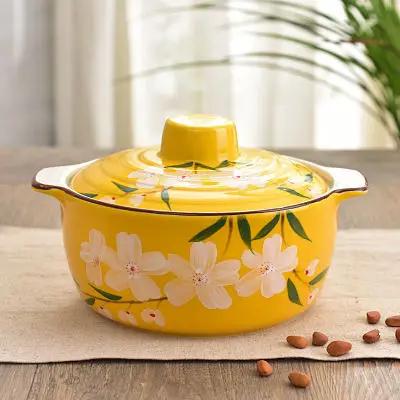 22cm Japanese Style Hand-painted Cherry Blossom Underglaze Color Ceramic Soup Pot Kitchen Household Tableware Kitchenware
22cm Japanese Style Hand-painted Cherry Blossom Underglaze Color Ceramic Soup Pot Kitchen Household Tableware Kitchenware